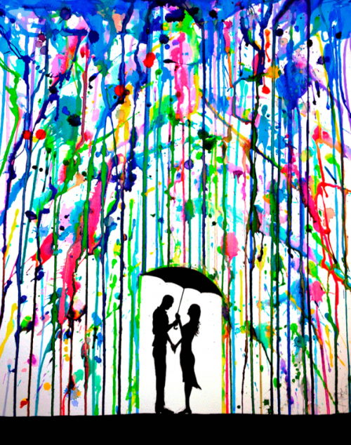 Dripping Wet Colorful Ink Drawings DesignCanyon