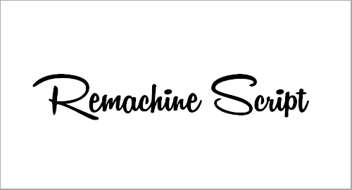 Remachine Script Personal Use Font
